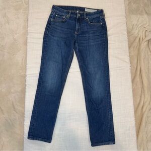 Rag & Bone Dre Low-Rise Slim Boyfriend Jeans Size 24 Dark Wash‎